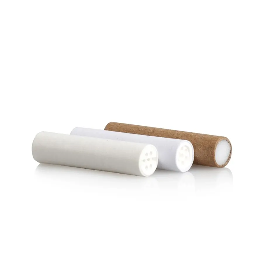 Custom logo 6mm 7mm 8mm Tobacco Cigarette Ceramic Activated Charcoal Cigarette Carbon Filter