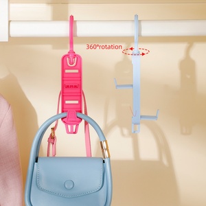 Plastic Handbag Hanger Purse Hooks Hanger Rack Multi Layer Storage Organizer Belt Tie <b>Scarf</b> Clothes Hanger - Product Image 2