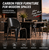 Chaise en fibre de carbone personnalisée Shasha, mobilier de luxe léger, fabricant OEM ODM de fibre de carbone préimprégnée