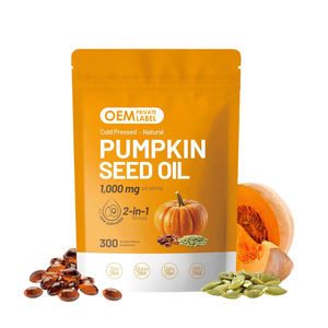 Cápsulas de Aceite de Semilla de Calabaza de 1000mg OEM con Saw Palmetto, Aceite de Semilla de Calabaza Virgen en Cápsulas Blandas para el Crecimiento del Cabello y la Salud de la Próstata - Product Image 1