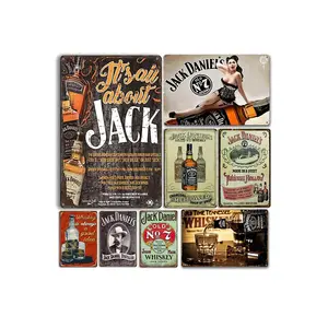 Vintage Poster Shop segni in metallo Vintage Tiki Bar Pub ristorante Decor piatto di latta Retro cucina Wall Sticker placca