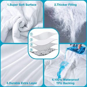 <span class=keywords><strong>Protector</strong></span> de colchón suave para <span class=keywords><strong>cama</strong></span> de tamaño King, sábana ajustada, diseño de sábana - Product Image 2