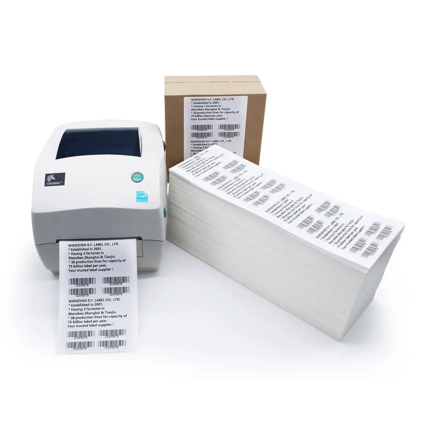 Direct Thermal Label 4x6x2000 Fanfold Shipping Address Printing Zebra Compatible Address Sticker