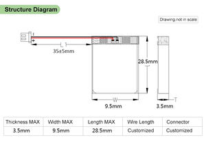 350926 60mah 3.7V 전자 기기를 위한 작은 재충전용 중합체 건전지 - Product Image 5