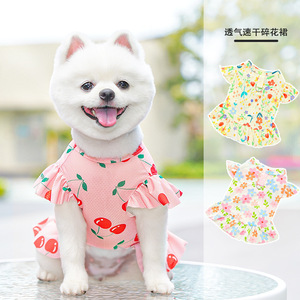 Floral Pet Cat <b>Dress</b> Summer Breathable Quick Dry Skirt For Cats - Product Image 4
