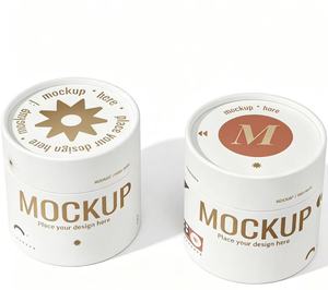 Eco-Friendly Craft Paper Tube Packaging Cylinder Box with Gold <b>Foil</b> Design for Cosmetic Products Gift & Craft Use - Product Image 2