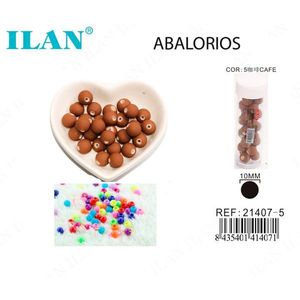 ILAN Abalorios 10 mm colore caffè per la creazione di gioielli - Product Image 1