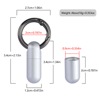 TGZUO – porte-pilules en aluminium CNC, porte-clés, capsule étanche, boîte à médicaments, conteneur pour voyage, extérieur, portable, mini porte-pilules EDC