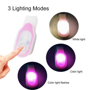 Lampe LED magnétique en silicone avec logo personnalisé, 1 LED rouge et 1 LED blanche, 3 modes pour la course nocturne, le jogging, le marathon, équipement de course, vente en gros OEM - Product Image 3