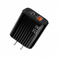 Cantell Cargador de pared USB 2A Puerto USB A + C Adaptador de enchufe de alimentación Cargador de teléfono rápido Carga de bloque para teléfono móvil