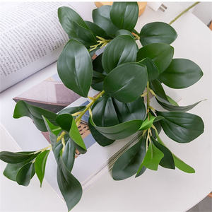 Yopin-5154 Groothandel Real Touch 3d Gedrukt Kunstbonenblad Met Lange Steel Voor Thuis Bruiloft Decoratie - Product Image 1