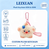 Porte-clés étoile en peluche Kawaii avec breloque baie bleue et visage coloré, pendentif de sac mignon en forme d'étoile moelleuse, jouet en peluche, cadeau