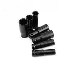 Clé à douille à impact profond OEM 1/2 pouce, douilles hexagonales allongées pour réparation automobile, douille à cliquet double extrémité manuelle, ensemble de douilles à cliquet