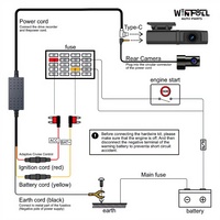 Cámara para Auto 4G Dual 4K Delantera/Trasera con GPS, Visión Nocturna, WiFi Integrado, Control por Aplicación, Lente Dual de 170°, Grabación en Bucle y Detección de Movimiento