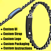Bracelets intelligents sans écran personnalisés ODM OEM, surveillance dynamique de la fréquence cardiaque et de l'oxygène sanguin (SpO2), stockage de 64 Mo pour le suivi des données de fitness