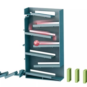 Juego de bloques de construcción de dominó para niños, juguete de construcción de bloques de dominó de bolas rodantes, de mármol, 120 piezas - Product Image 3