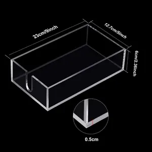 아크릴 맥주 모양 메뉴 홀더 티슈 박스와 사각형 클리어 스퀘어 에스트렐라 갈리시아 블랙 냅킨 홀더