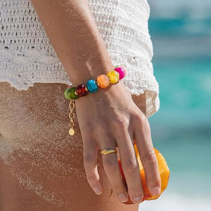 Fabrik-Großhandel CE-Zertifizierte Sommer-Strand Vergoldete Böhmische Kugel-Perlen-Halskette für den Sommer - Product Image 1