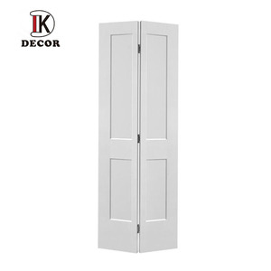 Hiện Đại Nội Thất Shaker Phong Cách Primed 2 Bảng Điều Chỉnh Đúc Logan Vuông Bifold Closet Cửa