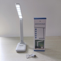 Lampe de bureau LED minimaliste à intensité variable tactile, veilleuse avec chargeur sans fil, lampe de table pour étudiants, pour la maison et la chambre