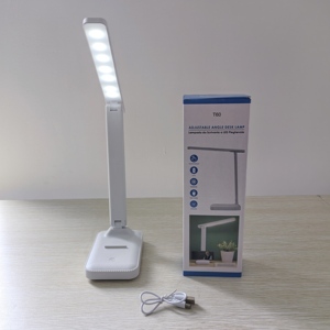 Lampe de bureau LED minimaliste à intensité variable tactile, veilleuse avec chargeur sans fil, lampe de table pour étudiants, pour la maison et la chambre - Product Image 3