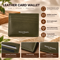 Porte-cartes fin en cuir véritable, plusieurs emplacements pour cartes, portefeuille minimaliste, impression de logo personnalisée pour hommes et femmes, usage quotidien professionnel