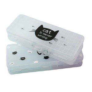 Puro scuola di plastica speciale rispettoso dell'ambiente non tossico netto rosso popolare cassa di matita della cassa di matita - Product Image 1