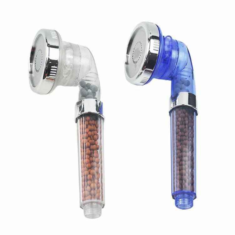 Round Negative Numbers 3 Modes Handheld Shower Head Negative Ion High Pressure Water Saving ...
