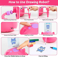 Robot de peinture éducatif unisexe pour enfants, jeu de cartes bilingue chinois-anglais de 100 mots, fournitures événementielles pour les 4-6 ans, en plastique