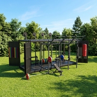Gimnasio Modular en Contenedor de 20 pies, Diseño Totalmente Abierto por 4 Lados, Equipamiento y Diseño Personalizables OEM/ODM, Gimnasio Exterior Llave en Mano