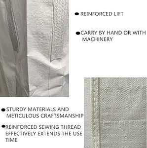 Huamaohengchun Bolsa de carga pesada de 35"L x 35"W x 43"H, capacidad de carga de 2200 libras, con base plana y tapa tipo duffle, para la industria y agricultura. - Product Image 3