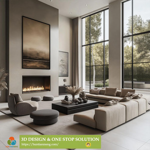 Modern Interior CAD Drawings <strong>3D</strong> <strong>Render</strong> <strong>Animations</strong> Lawn Pavilion Balcony Countertop Roof - Product Image 1