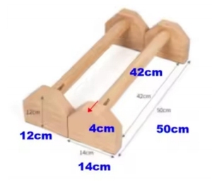 Solid Wood Push up Stand Parallel <b>Bars</b> <b>Parallette</b> Supports Calisthenics Exercises Strength Workouts Living Room Furniture - Product Image 3