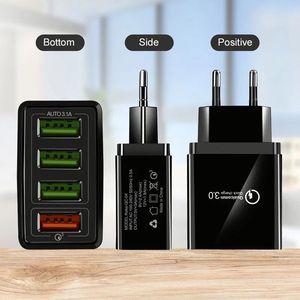 Original Fast Charging <b>USB</b> <b>Adapter</b> Cable 4 Ports EU US <b>Plug</b> Mobile Phone Wall Charger for Mobile Phones Travel <b>Usb</b> Charger - Product Image 3