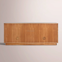Buffet de style français moderne de luxe à 4 portes, armoires de rangement de cuisine en bois de chêne, meubles de salle à manger