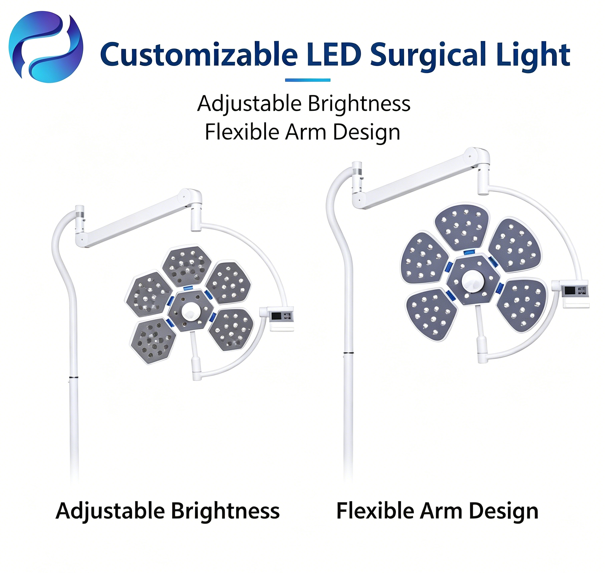 LED Petal Surgical Lamp Hospital Operating Light Medical Shadowless Theatre Lamp Veterinary Equipment Ceiling Operation Lighting
