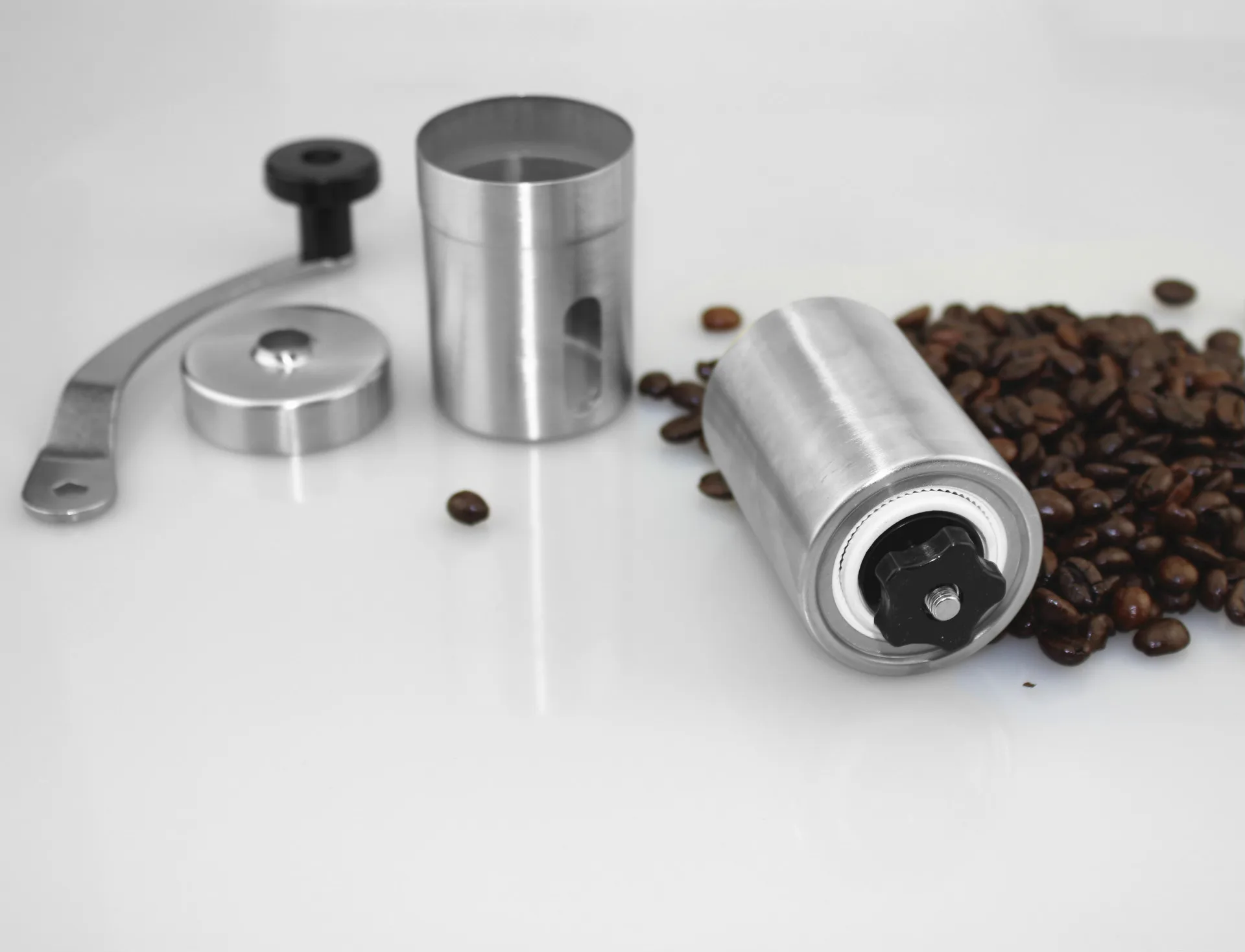 Manual Coffee Bean Hand Grinder Stainless Steel Comercial Adjustable Setting Burr Coffee Grinder