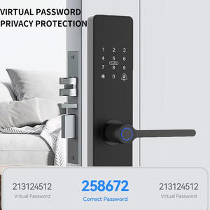 Cerradura de <span class=keywords><strong>Puerta</strong></span> Inteligente Premium con Huella Dactilar, Control por WiFi y Aplicación, Entrada sin Llave, con Tarjeta de Memoria y Almacenamiento en la Nube - Product Image 3