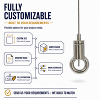 Pince à câble réglable en alliage cuivre-zinc pour suspension d'éclairage, signalétique et affichage OEM ODM