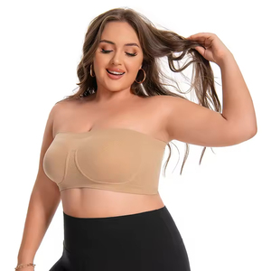 <span class=keywords><strong>Reggiseno</strong></span> da donna in nylon imbottito <span class=keywords><strong>senza</strong></span> <span class=keywords><strong>spalline</strong></span>, taglia grande, antiscivolo, con <span class=keywords><strong>schiena</strong></span> avvolgente, modello One Piece, molto venduto - Product Image 3