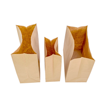 Vente en gros de sacs en papier kraft personnalisés pour emballage alimentaire pain sandwich pain grillé petit déjeuner, sacs en papier kraft à fond carré