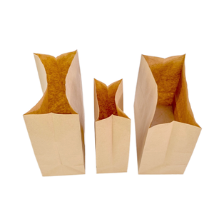 Meilleur sac alimentaire en papier kraft brun à fond plat, impression numérique du logo, sac à lunch en papier pour sandwichs, plats à emporter, épicerie - Product Image 1