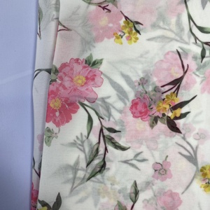 Fuji <span class=keywords><strong>tex</strong></span>-tela de gasa estampada con flores, tejido de poliéster 100% para vestido de mujer - Product Image 4