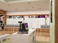 Affichage mural de lunettes Vente en gros de lunettes de soleil Meubles de magasin de lunettes classiques Affichage commercial de détail Décoration de magasin d'optique