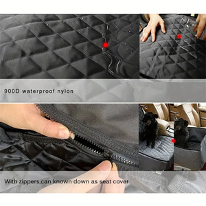 Siège d'auto pliable pour animaux de compagnie Siège rehausseur de voiture de voyage pour animaux de compagnie Coussin double face lavable et poche de rangement Produits pour chiens - Product Image 6