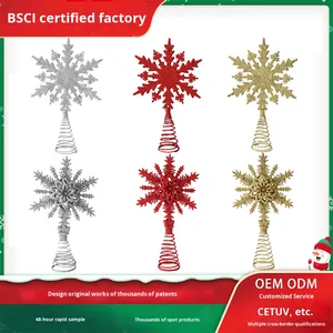 Forniture per feste di capodanno <span class=keywords><strong>oro</strong></span> argento polvere rossa fiocco di neve decorazioni per <span class=keywords><strong>albero</strong></span> di natale e ornamenti per la palla - Product Image 2