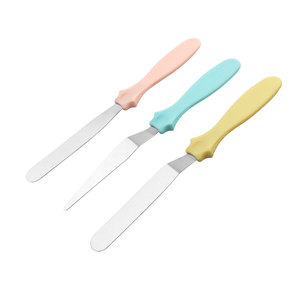 Juego de espátulas de acero inoxidable de tres piezas con mango plano Wanlai, con embalaje, para hornear y desmoldar pasteles, origen Yangjiang - Product Image 5