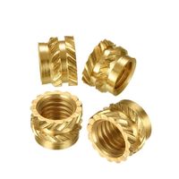 Inserts filetés en laiton Offre Spéciale fondu inserts thermiques écrou m1.2 m2 m2.5 m3 m4 m5 m6 m8 m10 insert fileté en laiton