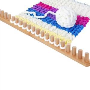 Machine à tricoter en bois, support de fil pour tapisserie, outil artisanal tissé à la main pour la décoration de la maison, matériau en bois durable - Product Image 1
