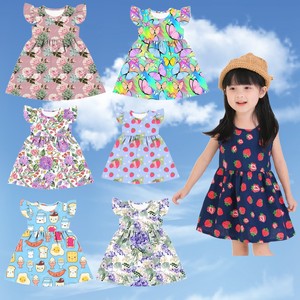 <span class=keywords><strong>2022</strong></span> printemps Floral petites filles <span class=keywords><strong>robe</strong></span> avec arc Flutter manches fille robes 6 à 14 ans princesse robes formelles pour les filles - Product Image 6